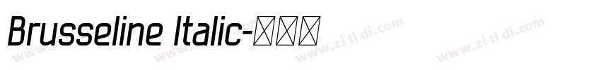 Brusseline Italic字体转换